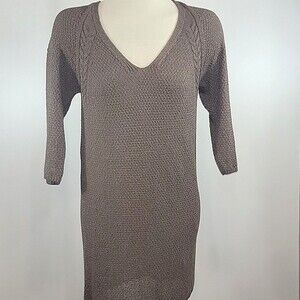 MASSIMO DUTTI Shimmer V-neck Sweater Dress size S
